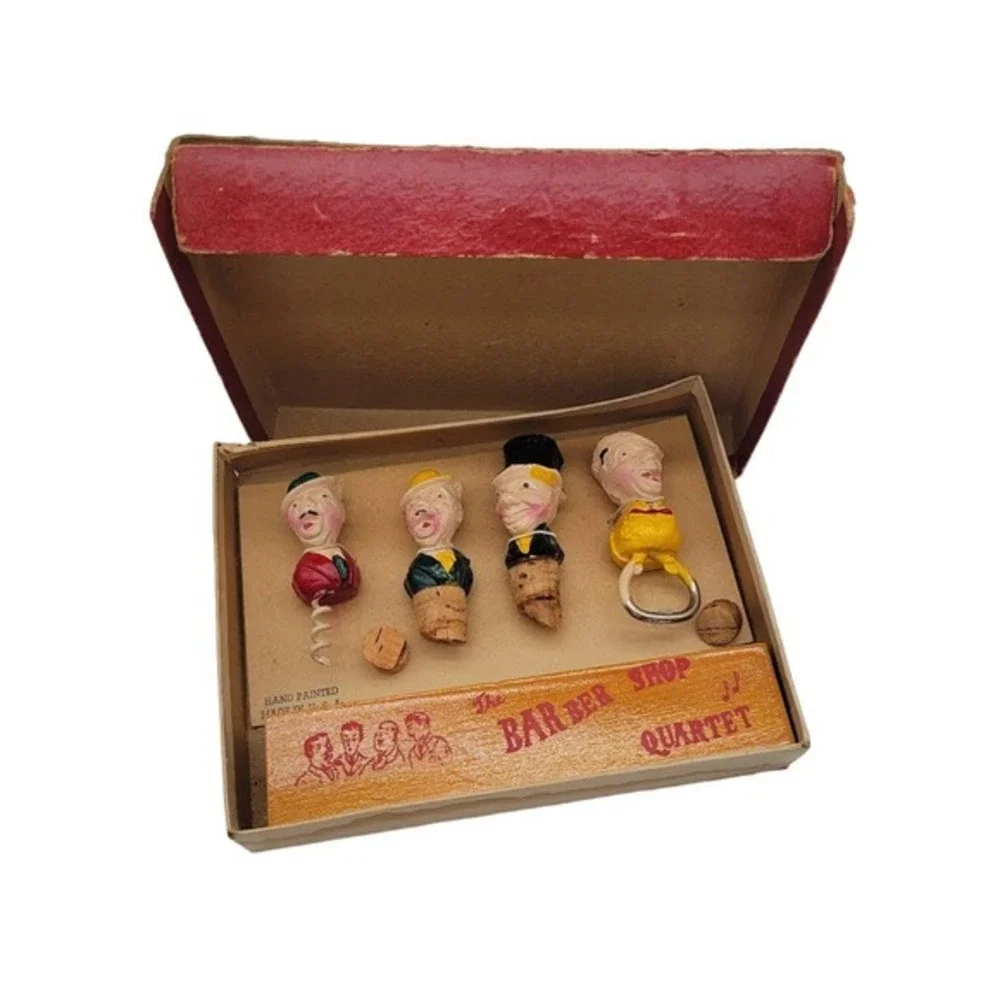 Vintage Folk Art Barbershop Quartet‎ Bottle Bar Accessories